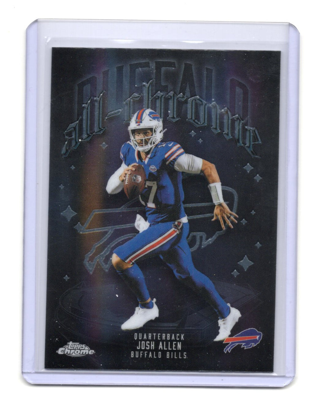 2025 Topps Chrome Josh Allen Card All Chrome Team Buffalo Bills #ACT-2