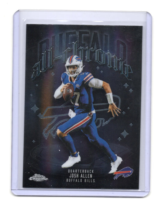 2025 Topps Chrome Josh Allen Card All Chrome Team Buffalo Bills #ACT-2
