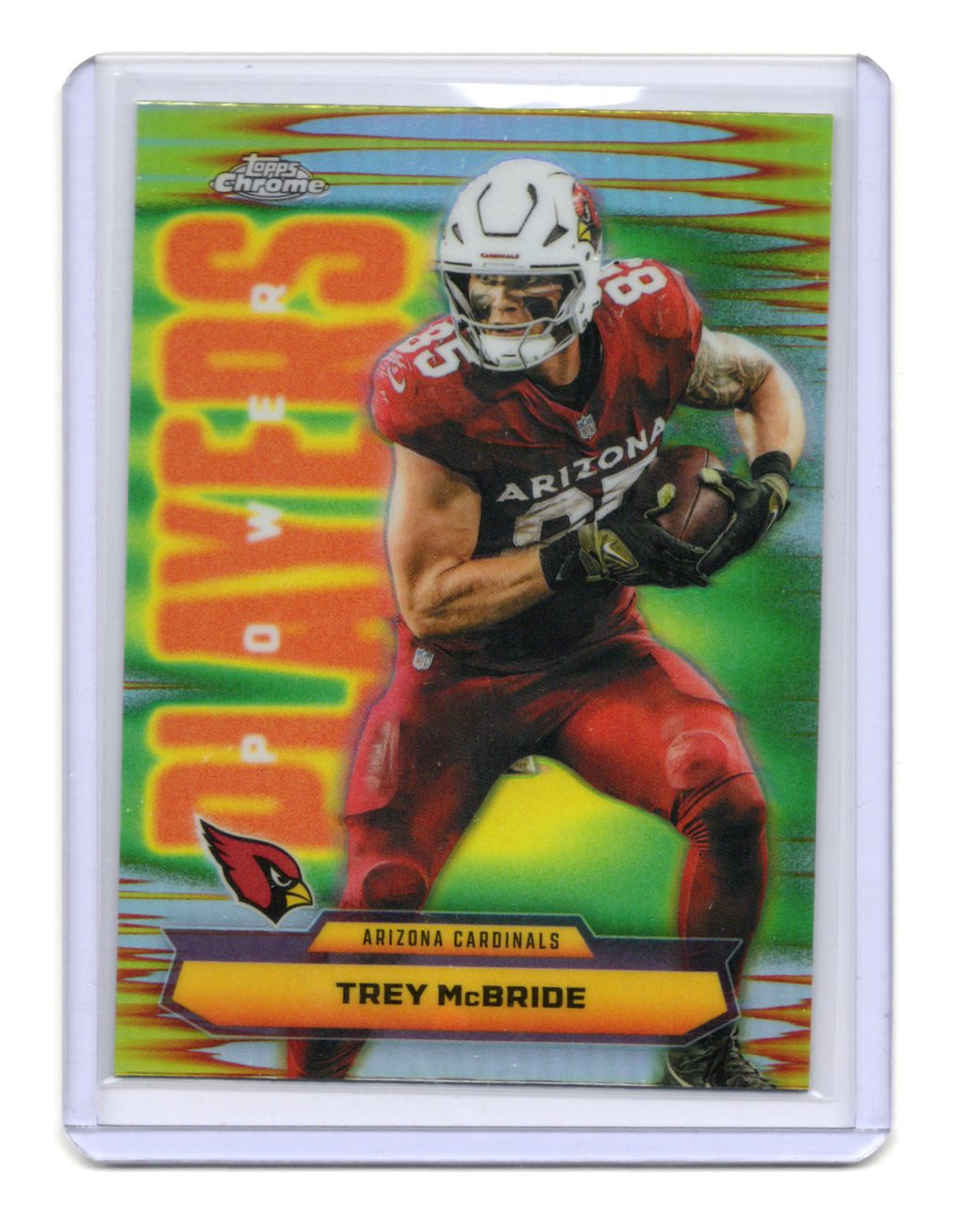2025 Topps Chrome Trey McBride Card Power Players Refractor  Cardinals #PP-32