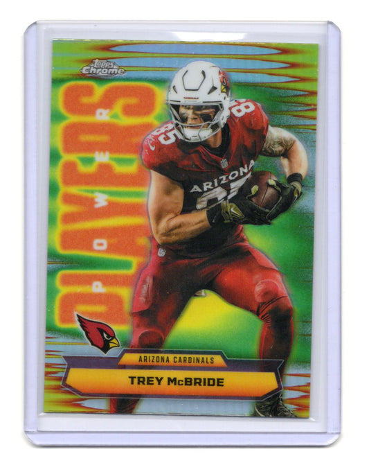 2025 Topps Chrome Trey McBride Card Power Players Refractor  Cardinals #PP-32