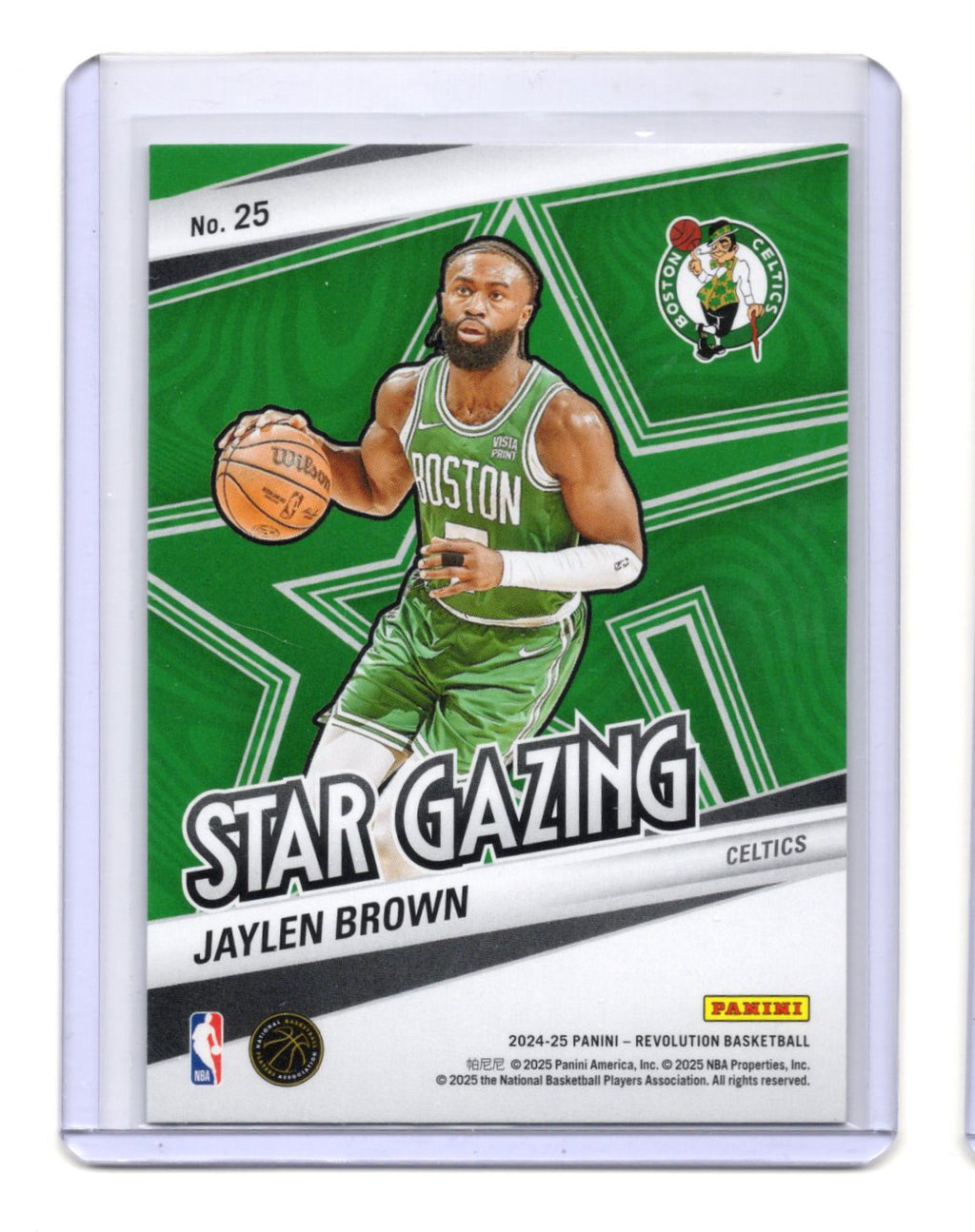2024-25 Panini Revolution Jaylen Brown Card Star Gazing Boston Celtics #25