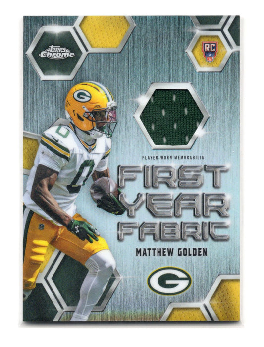 2025 Topps Chrome Matthew Golden First Year Fabric Rookie Patch Relic RC