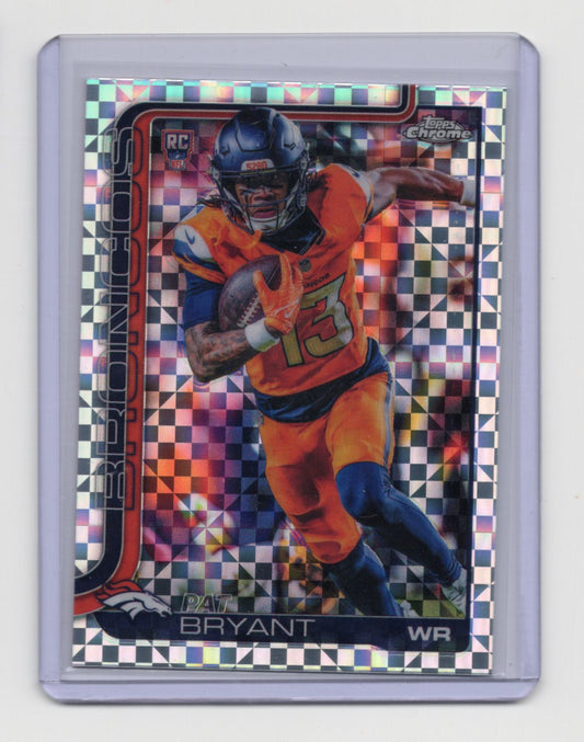 2025 Topps Chrome Pat Bryant Card X-Fractor RC Denver Broncos #313