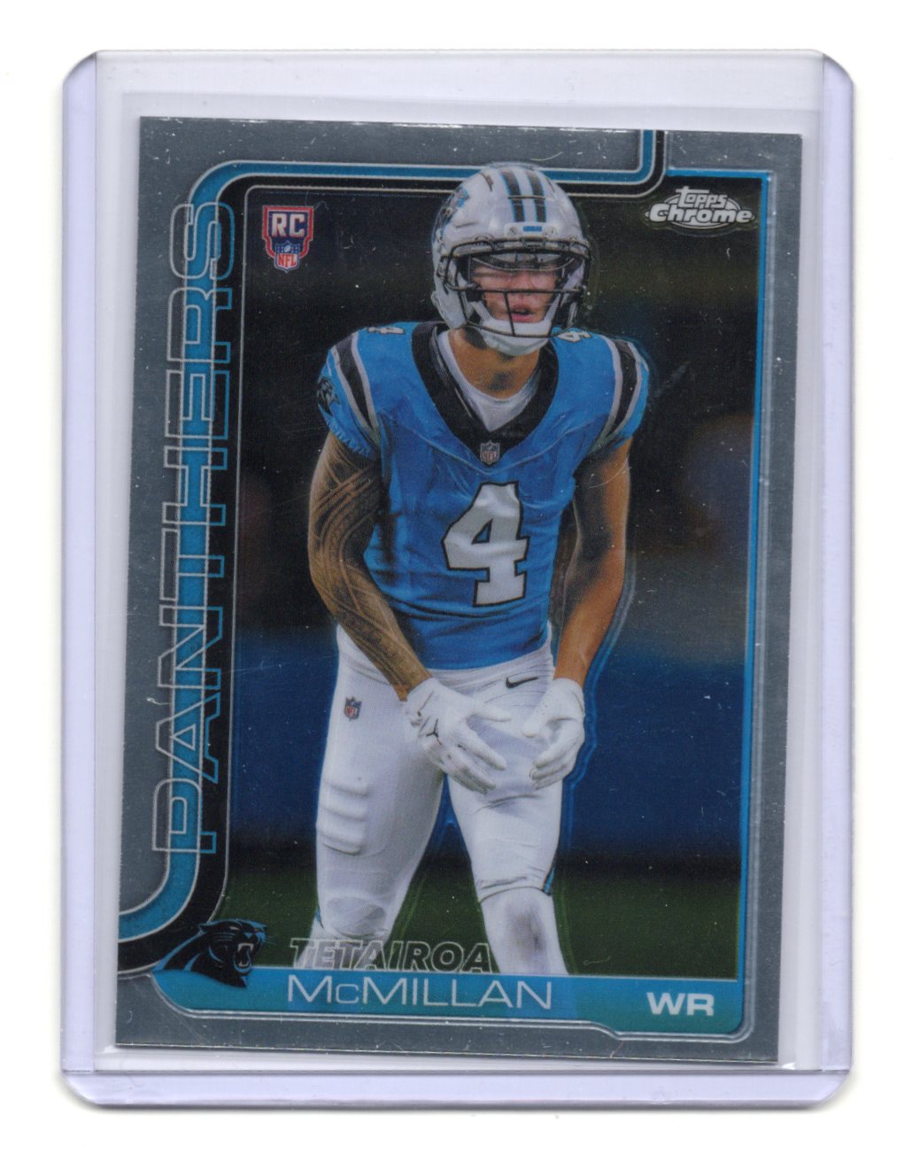 2025 Topps Chrome Tetairoa McMillan Card RC Carolina Panthers #326