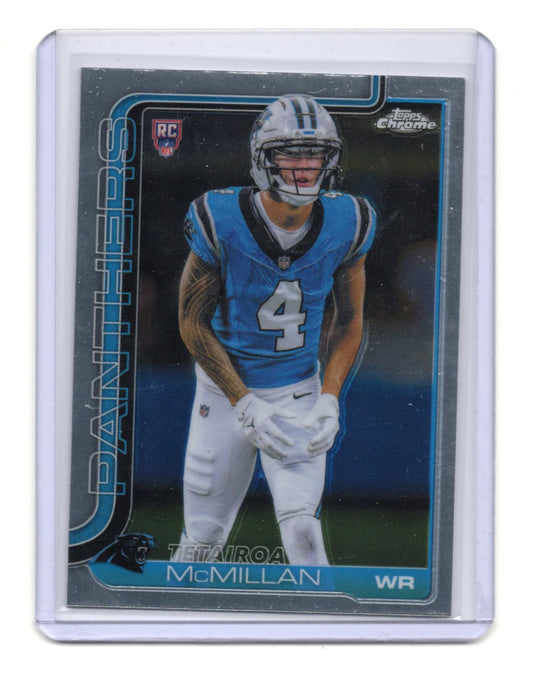 2025 Topps Chrome Tetairoa McMillan Card RC Carolina Panthers #326