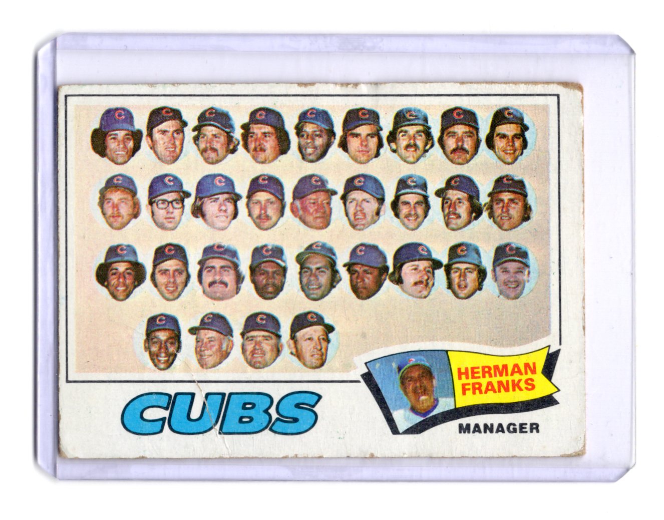 1977 Topps Chicago Cubs / Herman Franks Card Chicago Cubs #518