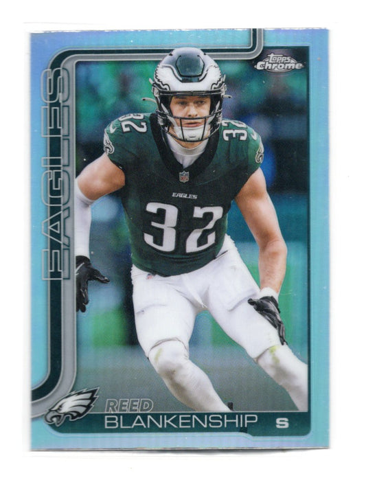2025 Topps Chrome Reed Blankenship Card Refractor Philadelphia Eagles #251