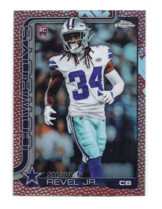 2025 Topps Chrome Shavon Revel Jr. Card Football Leather Refractor Cowboys