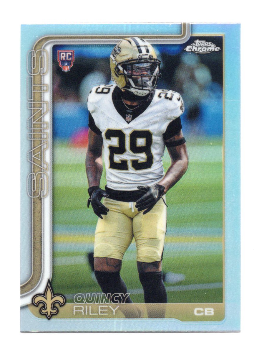 2025 Topps Chrome Quincy Riley Card Refractor RC New Orleans Saints #369