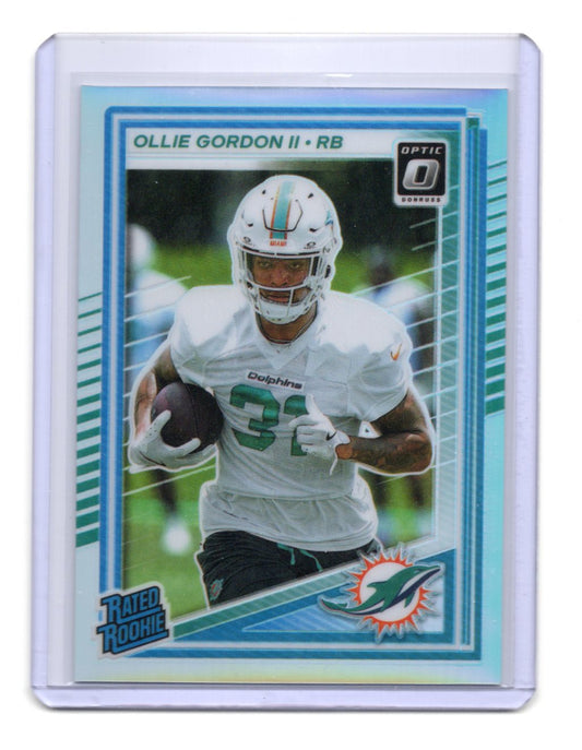2025 Donruss Optic Ollie Gordon II Card Holo RC Miami Dolphins #218