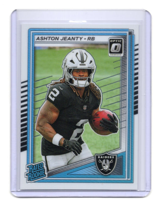 2025 Donruss Optic Ashton Jeanty Card RC Las Vegas Raiders #202