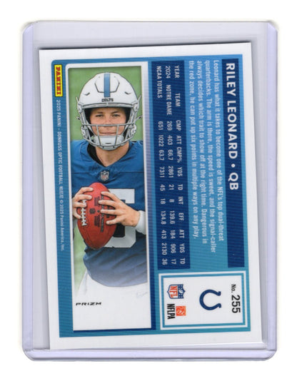 2025 Donruss Optic Riley Leonard Card Blue Scope RC Indianapolis Colts #255