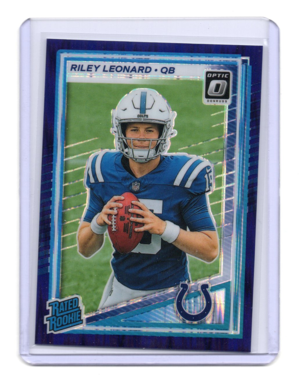 2025 Donruss Optic Riley Leonard Card Blue Scope RC Indianapolis Colts #255