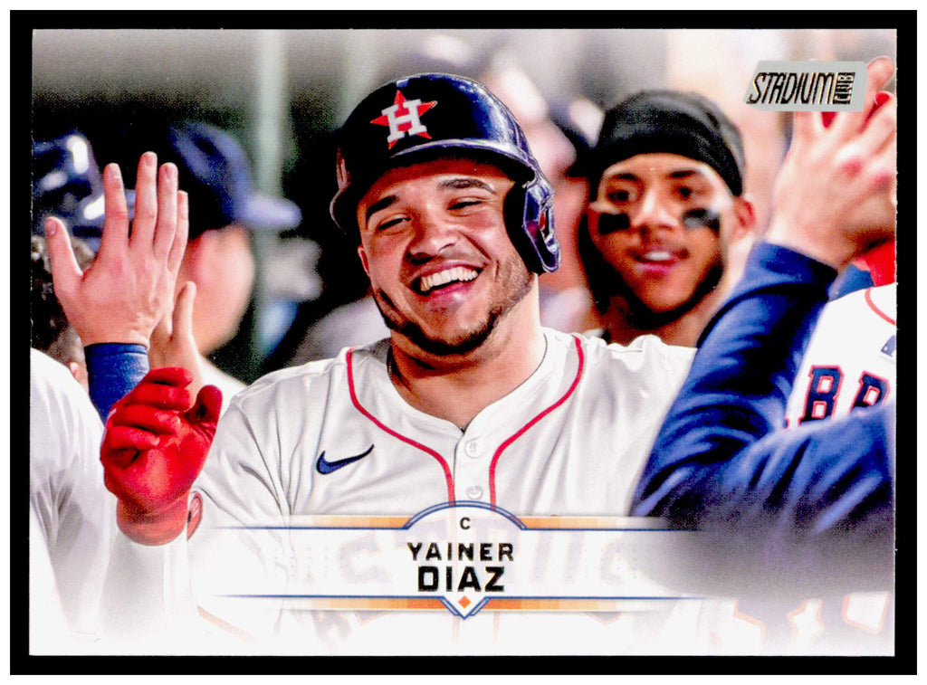 2025 Stadium Club Yainer Diaz Card Blue Foil Houston Astros #26