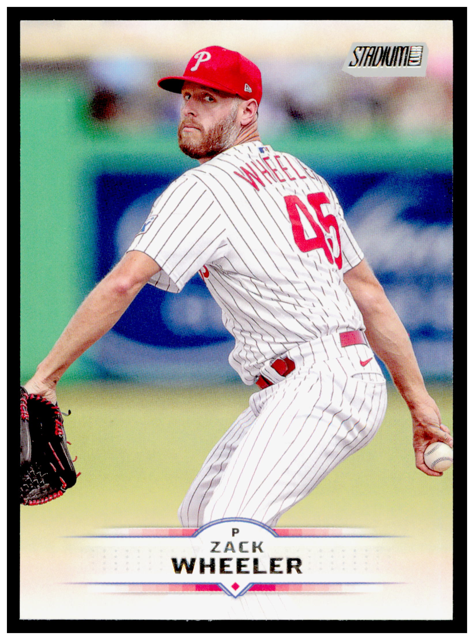 2025 Stadium Club Zack Wheeler Card Light Blue Foil Philadelphia Phillies #114