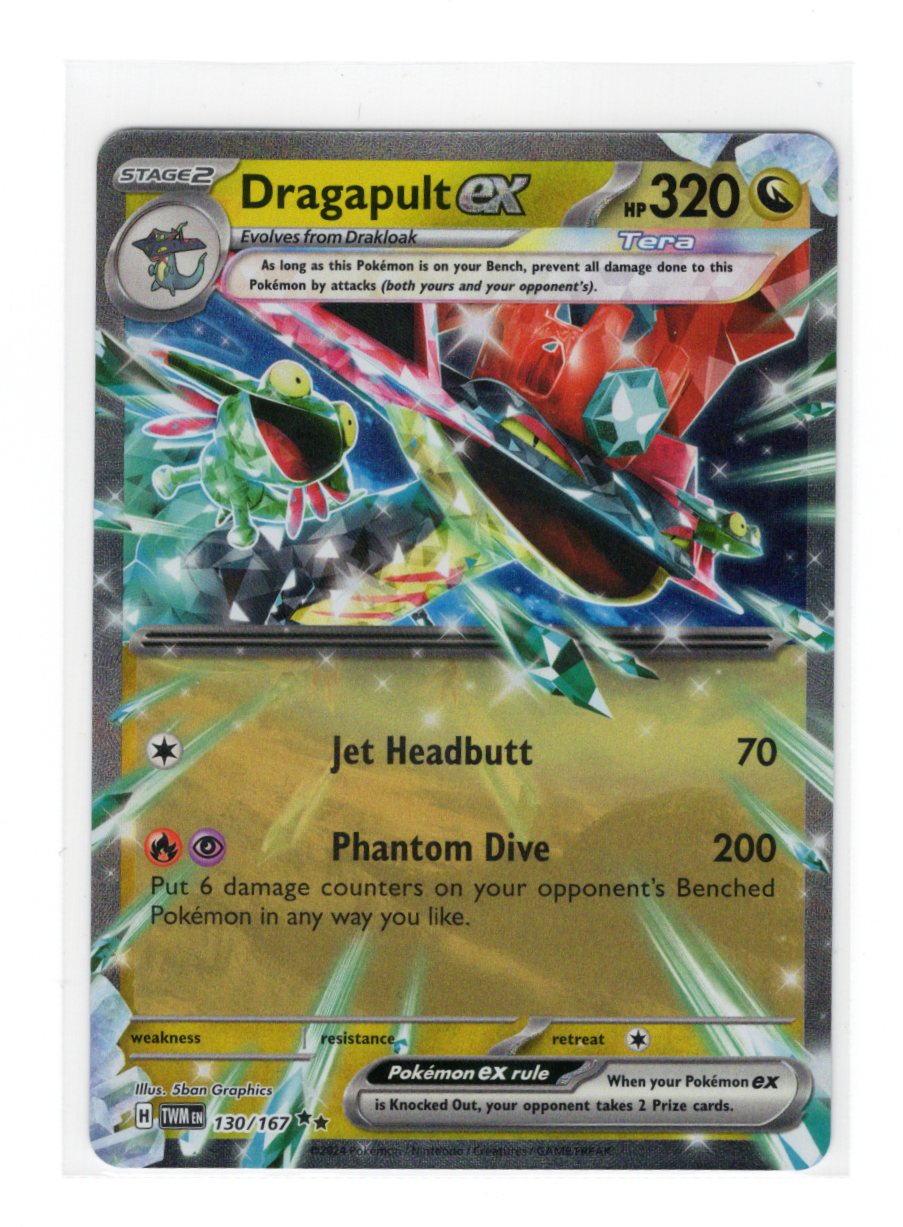 2024 Pokemon Twilight Masquerade Dragapult ex #130/167 Double Rare Tera TCG