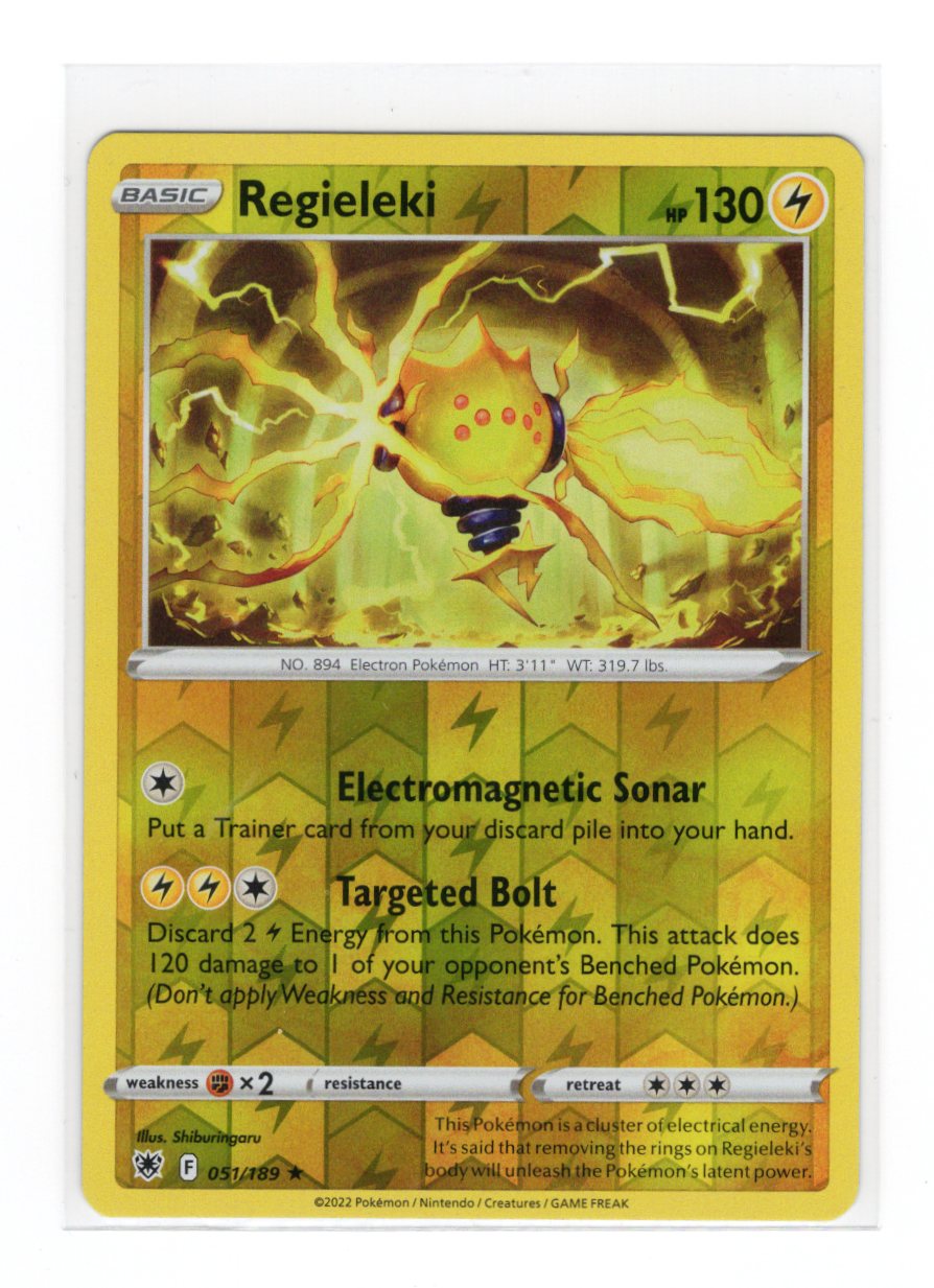 2022 Pokemon Astral Radiance Regieleki Reverse Holo #051/189 Rare