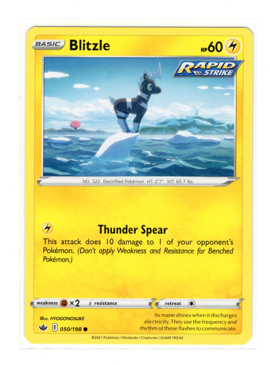 2021 Pokemon Chilling Reign Blitzle #050/198 Rapid Strike