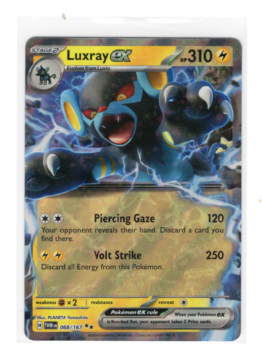 Luxray ex 068/167 Double Rare Holo Pokemon Twilight Masquerade TWM 2024