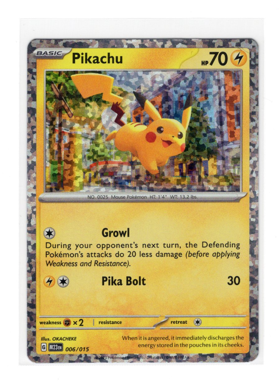 2023 Pokemon McDonalds Promo Pikachu Holo #006/015 Match Battle Card
