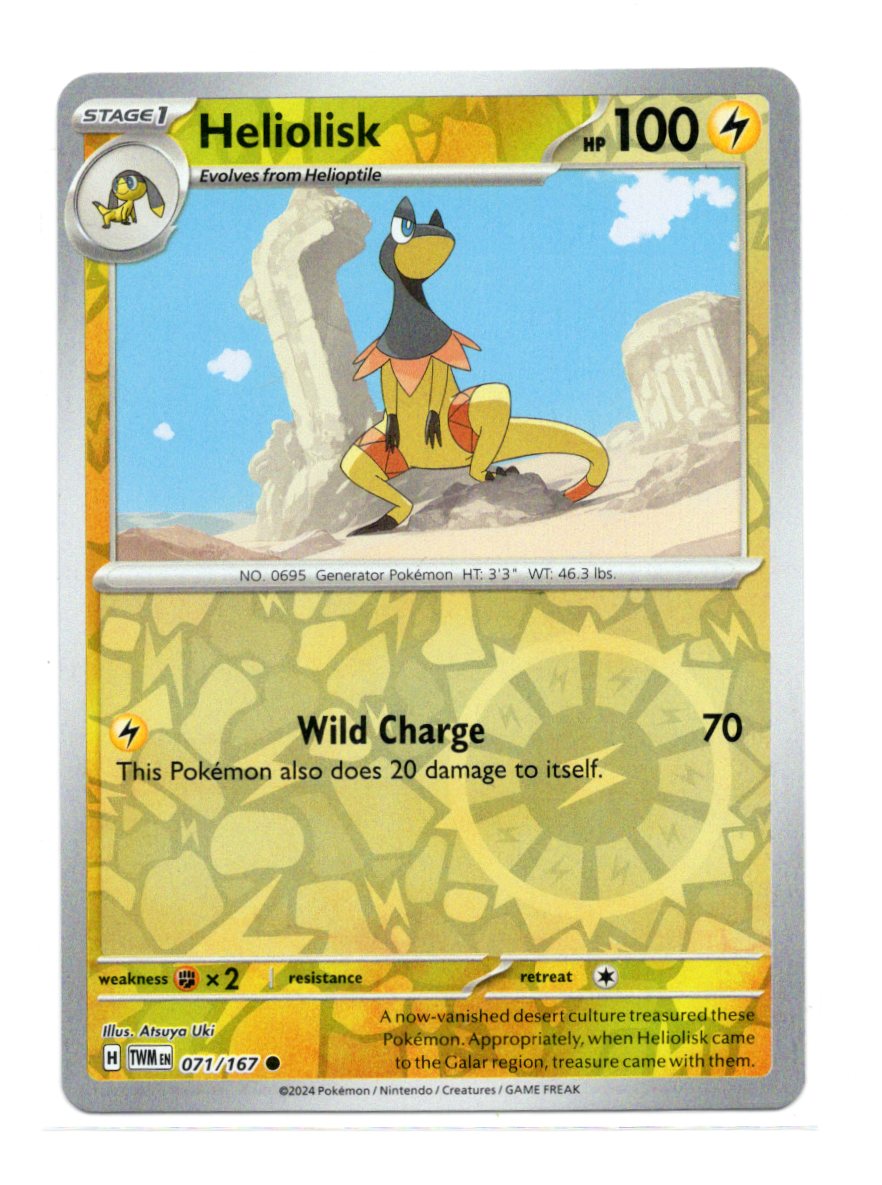 Heliolisk 071/167 Reverse Holo Pokemon Twilight Masquerade TWM 2024