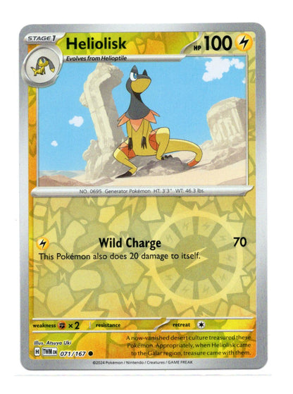 Heliolisk 071/167 Reverse Holo Pokemon Twilight Masquerade TWM 2024