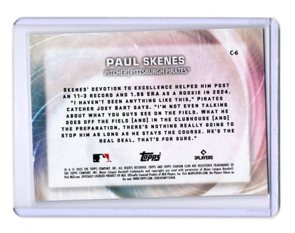 2025 Stadium Club Paul Skenes Card Concentration Pittsburgh Pirates #C-6