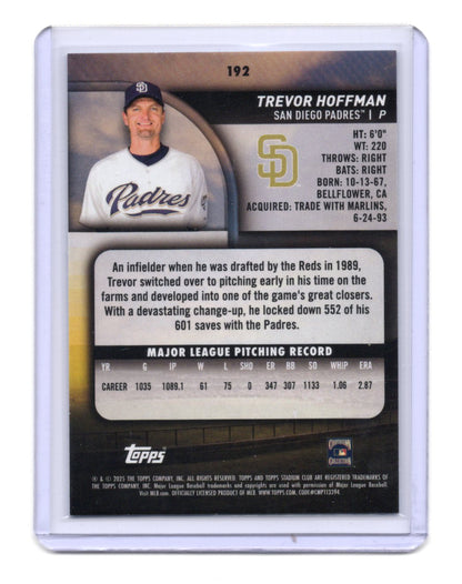 2025 Stadium Club Trevor Hoffman Card Light Blue  Padres #192