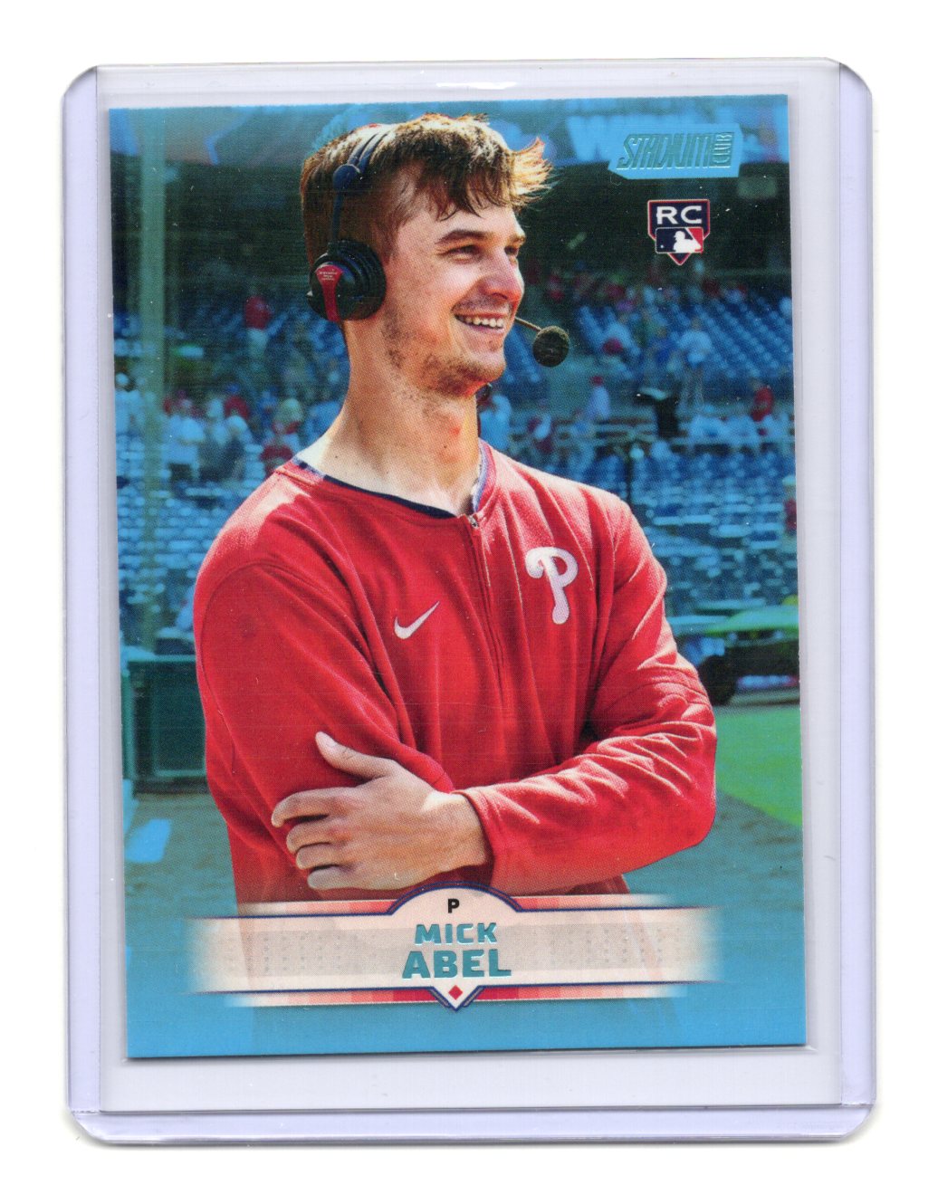 2025 Stadium Club Mick Abel Card Light Blue Foil RC Philadelphia Phillies #159