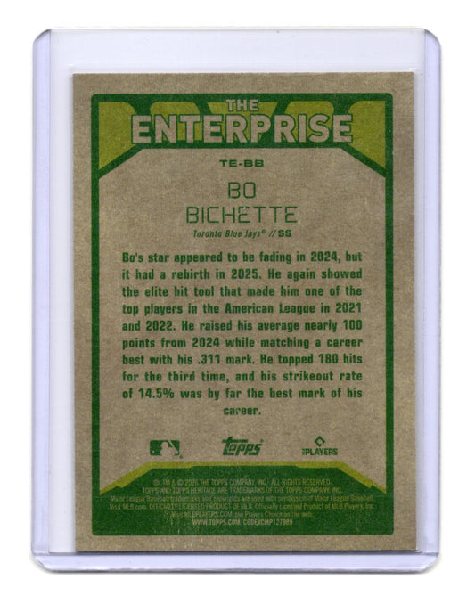 2026 Topps Heritage Bo Bichette Card The Enterprise Toronto Blue Jays #TE-BB