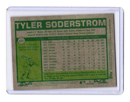 2026 Topps Heritage Tyler Soderstrom Card Chrome Pink Sparkle Refractors