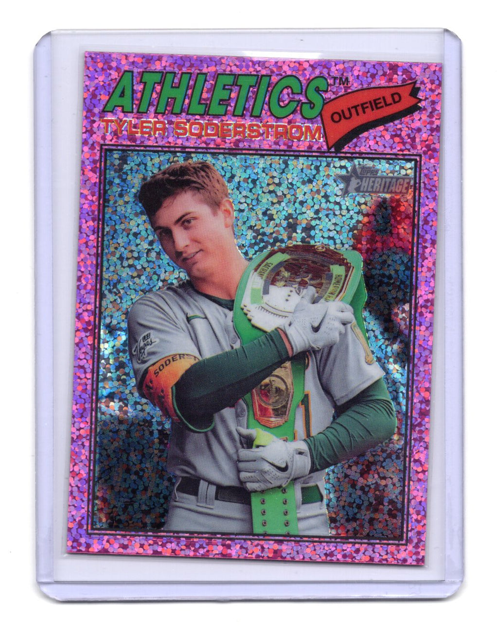2026 Topps Heritage Tyler Soderstrom Card Chrome Pink Sparkle Refractors