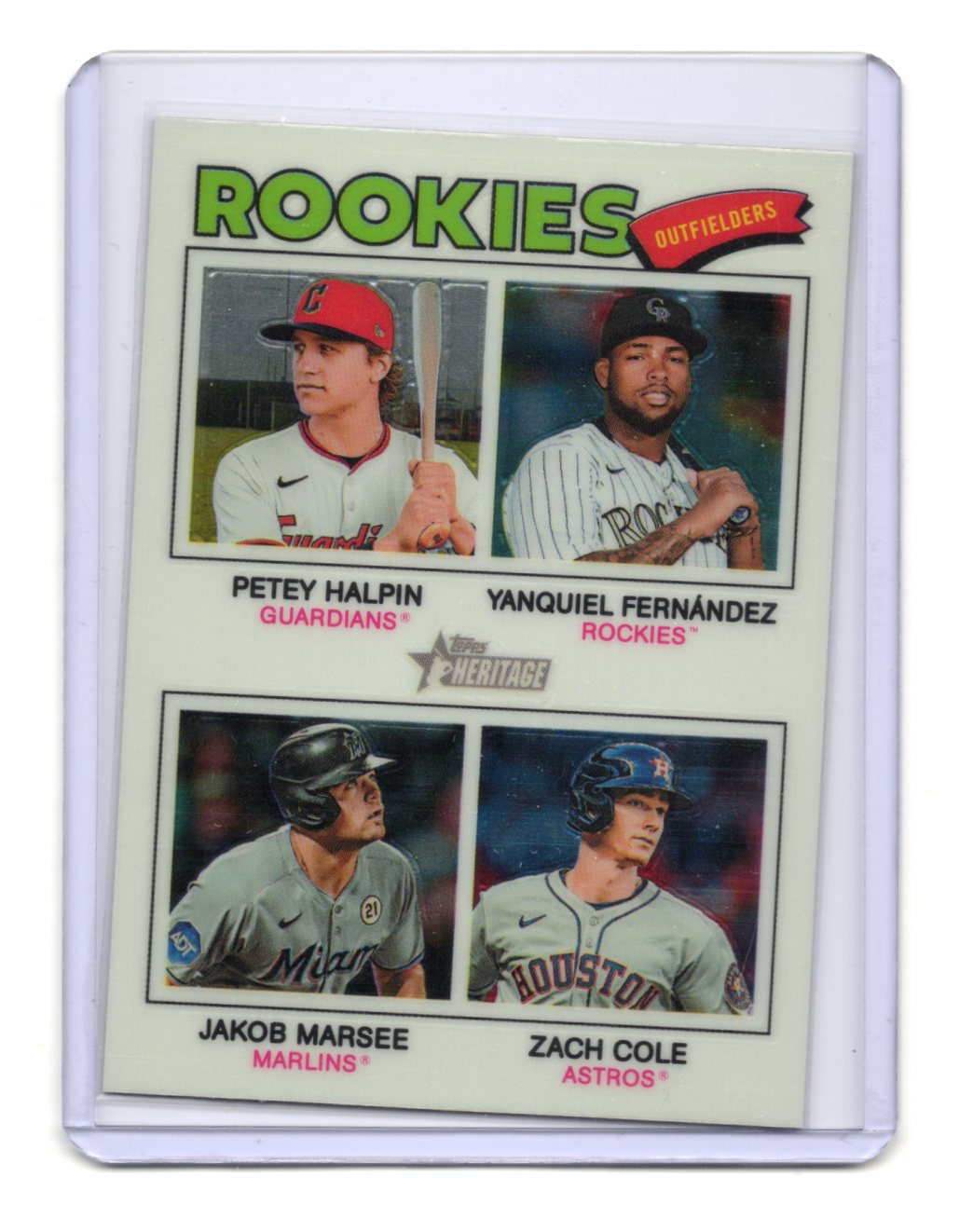 2026 Topps Heritage Rookie Outfielders  English / Thomas /  Valera /  Robertson
