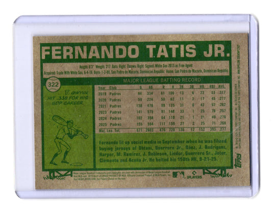 2026 Topps Heritage Fernando Tatis Jr. Card Chrome Burgundy Sparkle Padres