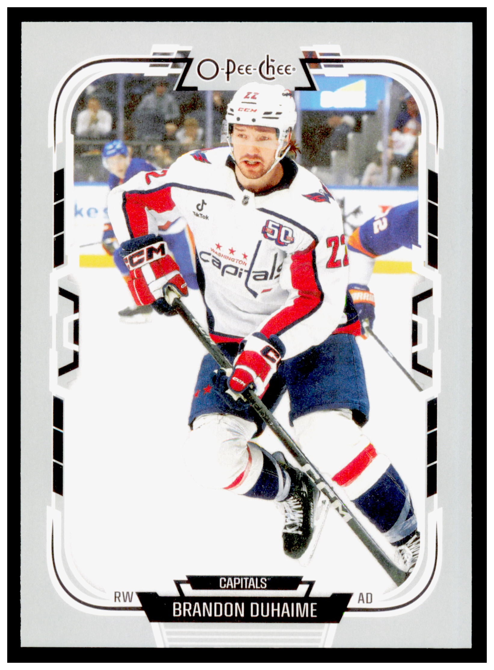 2025-26 O-Pee-Chee Brandon Duhaime Card Washington Capitals #155