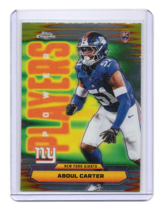 2025 Topps Chrome Abdul Carter Card Power Players New York Giants #PP-40