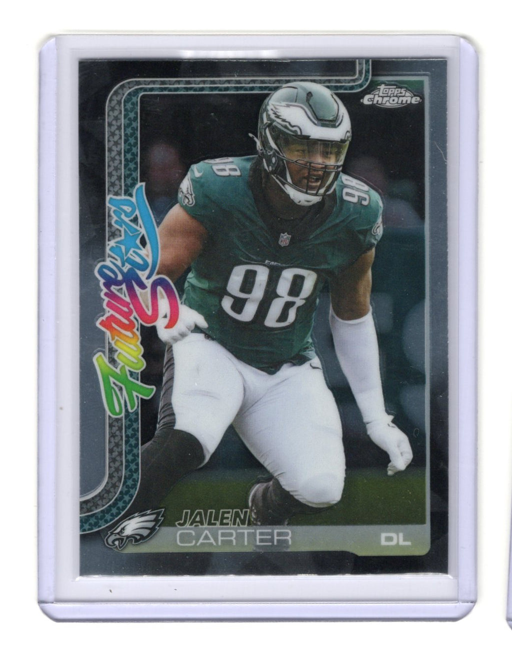 2025 Topps Chrome Jalen Carter Card Future Stars Philadelphia Eagles #FS-25
