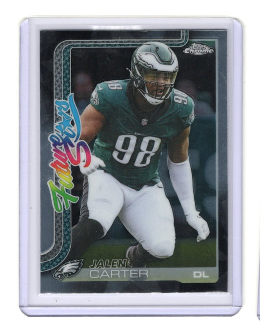 2025 Topps Chrome Jalen Carter Card Future Stars Philadelphia Eagles #FS-25