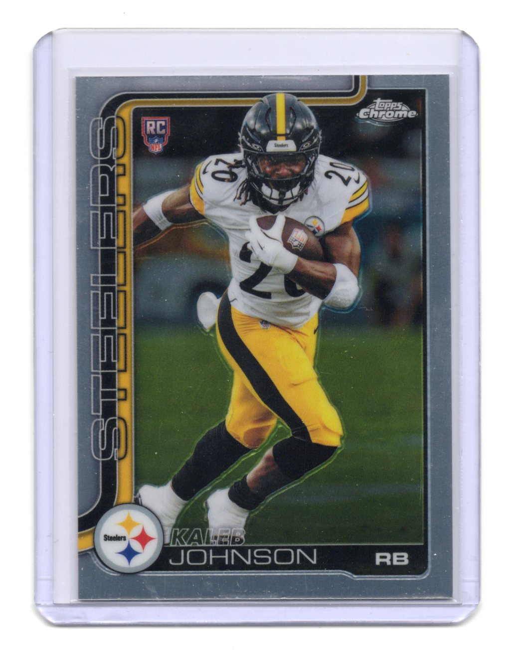 2025 Topps Chrome Kaleb Johnson Card RC Pittsburgh Steelers #323