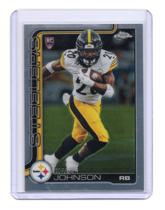 2025 Topps Chrome Kaleb Johnson Card RC Pittsburgh Steelers #323