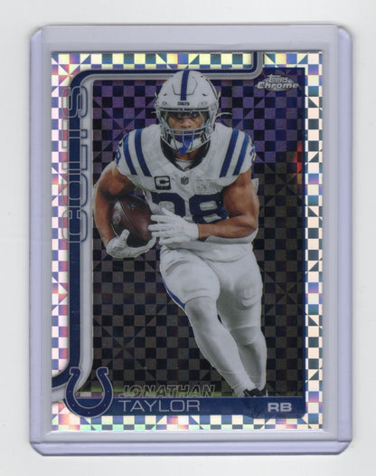 2025 Topps Chrome Jonathan Taylor Card X-Fractor Indianapolis Colts #130