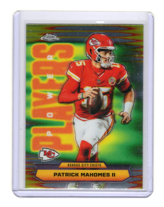 2025 Topps Chrome Patrick Mahomes II Card Power Players Kansas City Chiefs #PP-6