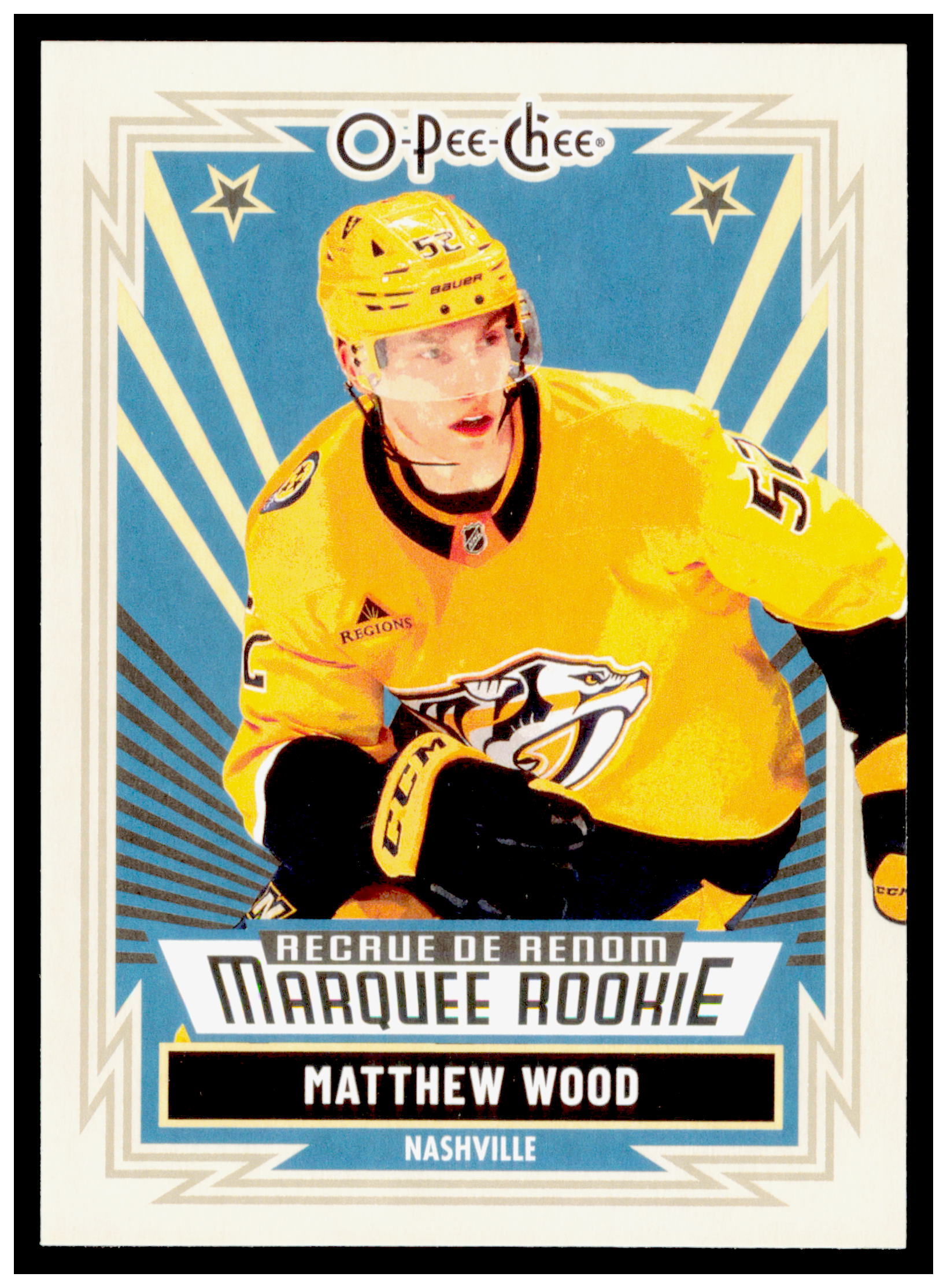 2025-26 O-Pee-Chee Matthew Wood Card Retro Nashville Predators #553