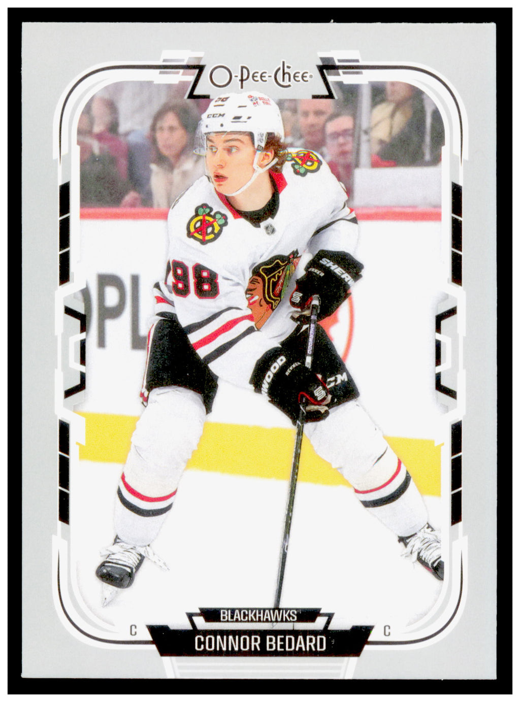 2025-26 O-Pee-Chee Connor Bedard Card Chicago Blackhawks #456
