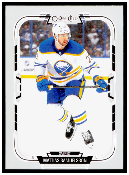 2025-26 O-Pee-Chee Mattias Samuelsson Card Buffalo Sabres #76