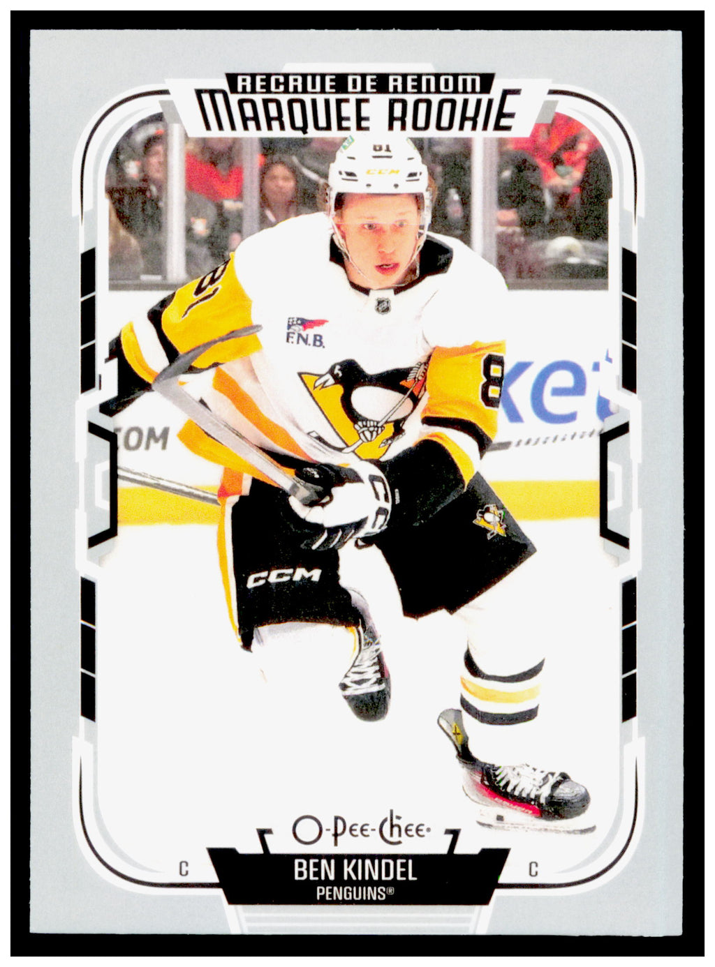 2025-26 O-Pee-Chee Ben Kindel Card RC Pittsburgh Penguins #594