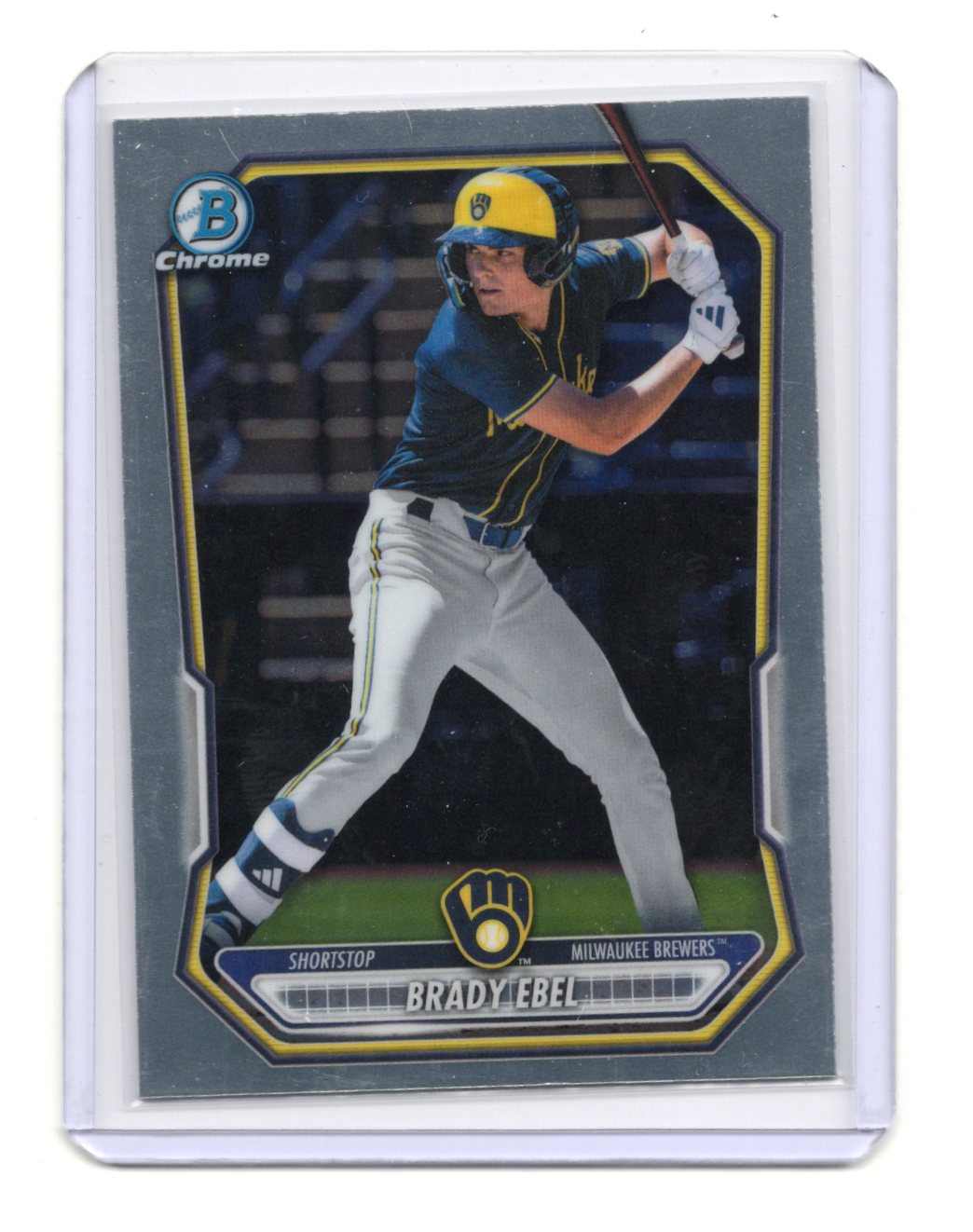 2026 Bowman Brady Ebel Card Chrome Prospects Milwaukee Brewers #BCP-142