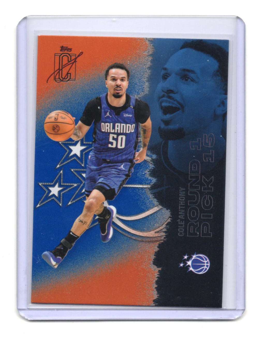 2025-26 Topps Signature Class Cole Anthony Card Blue & Orange Orlando Magic #32