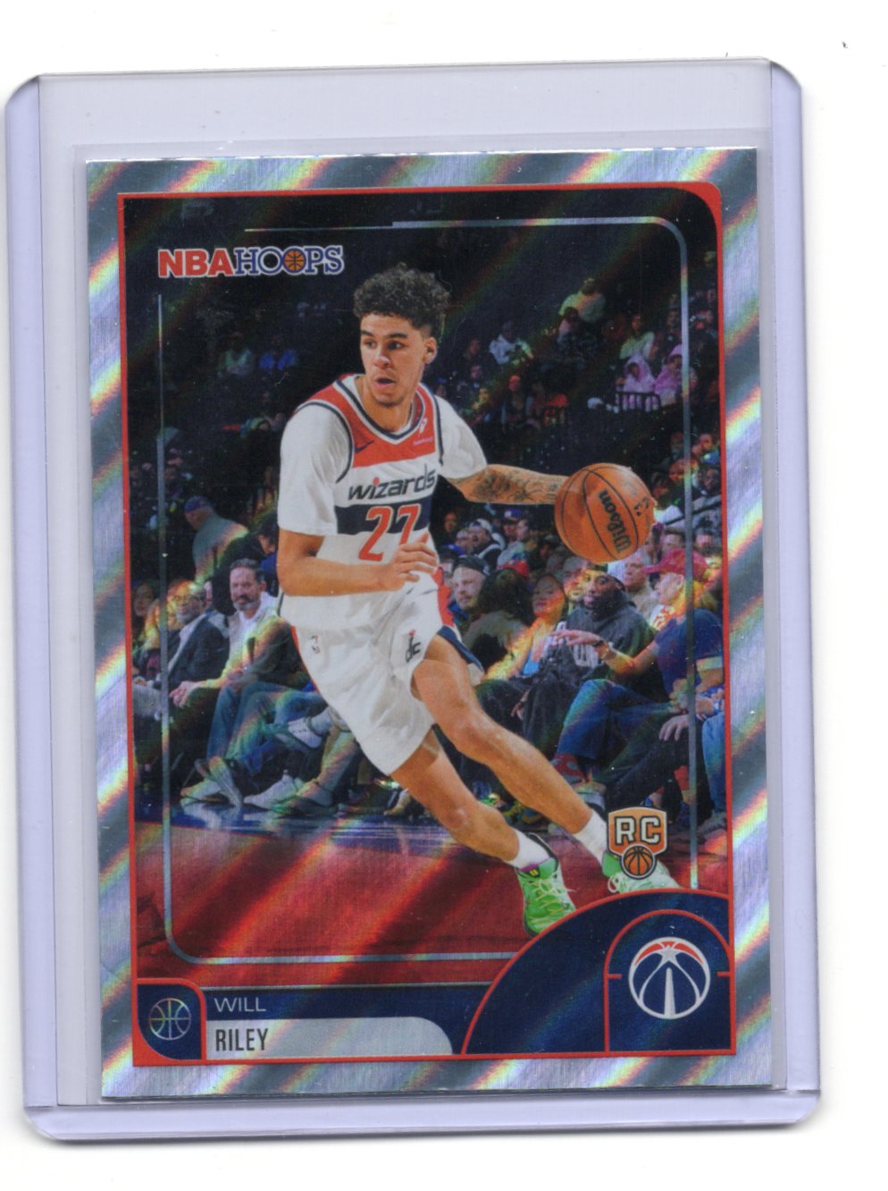 2025-26 Hoops Will Riley Card Rainbow RC Washington Wizards #74