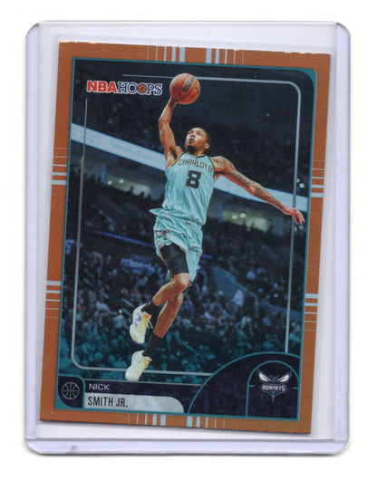 2025-26 Hoops Nick Smith Jr. Card Orange Hoops Charlotte Hornets #131